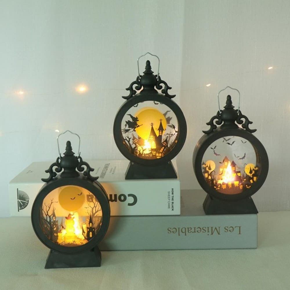 Halloween Abóbora Fantasma Lanterna Lâmpada LED Pendurado Ornamentos Decorações De Bar De Para Casa Adereços De Terror D