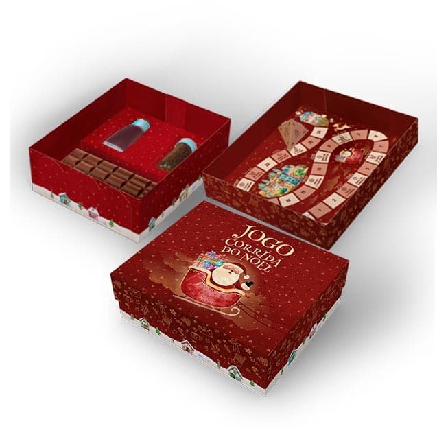 Kit 10 Caixa Papel Jogo Natal – Embalagem Interativa para Biscoitos e Brownie e kit confeiteiro de natal