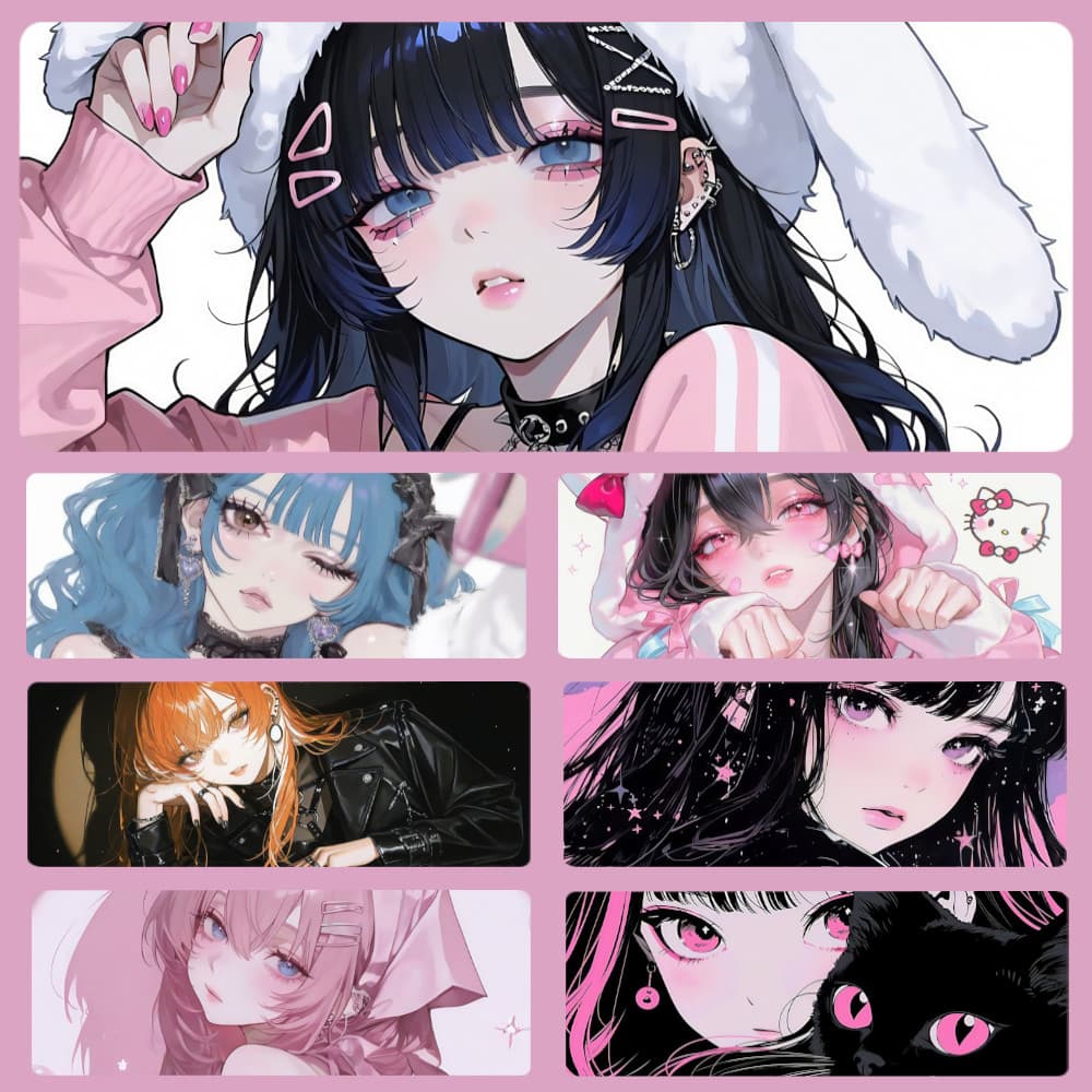 ROD 80 * 30cm Mouse Pad Anti Selip Tapete De Mesa Grande MousePad Komputer Longo Gradasi SWEET GIRL