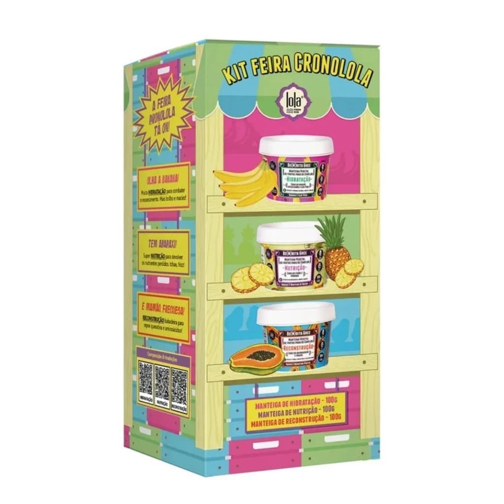 Kit Bemdita Ghee Feira Cronolola Nutrição Hidratação e Reconstrução 100g