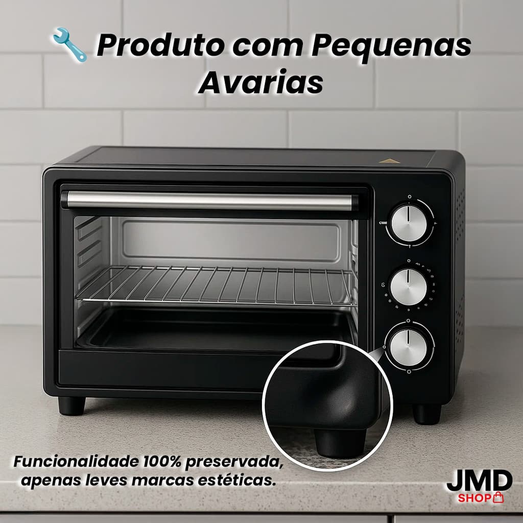 Forno Elétrico 21 Litros 1400W com Pequenas Avarias Compacto 110V ou 220V