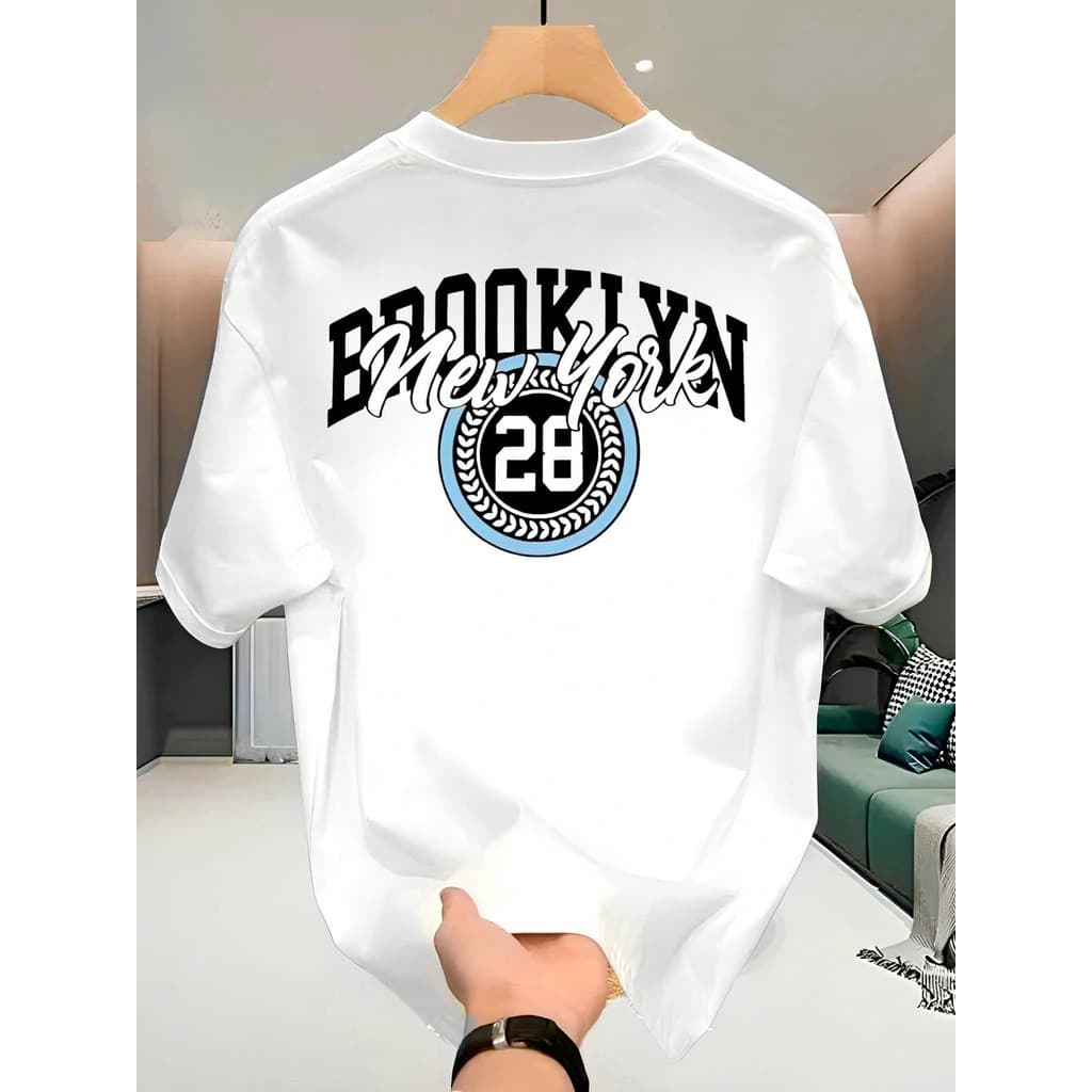 Camiseta Streetwear Unissex 100% Algodão Masculina e Feminina Estampada Brooklyn New York Premium
