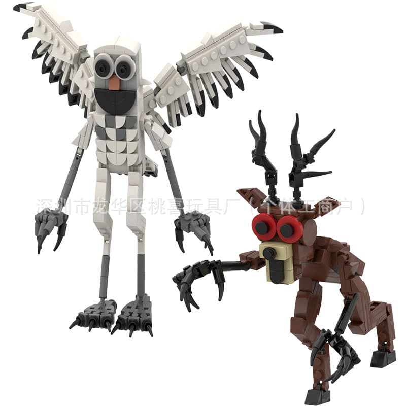 R ROBLOX Forest Survival 99 Night Game Animação Floresta Veado Bloco de Construção Modelo de Montagem de Brinquedo