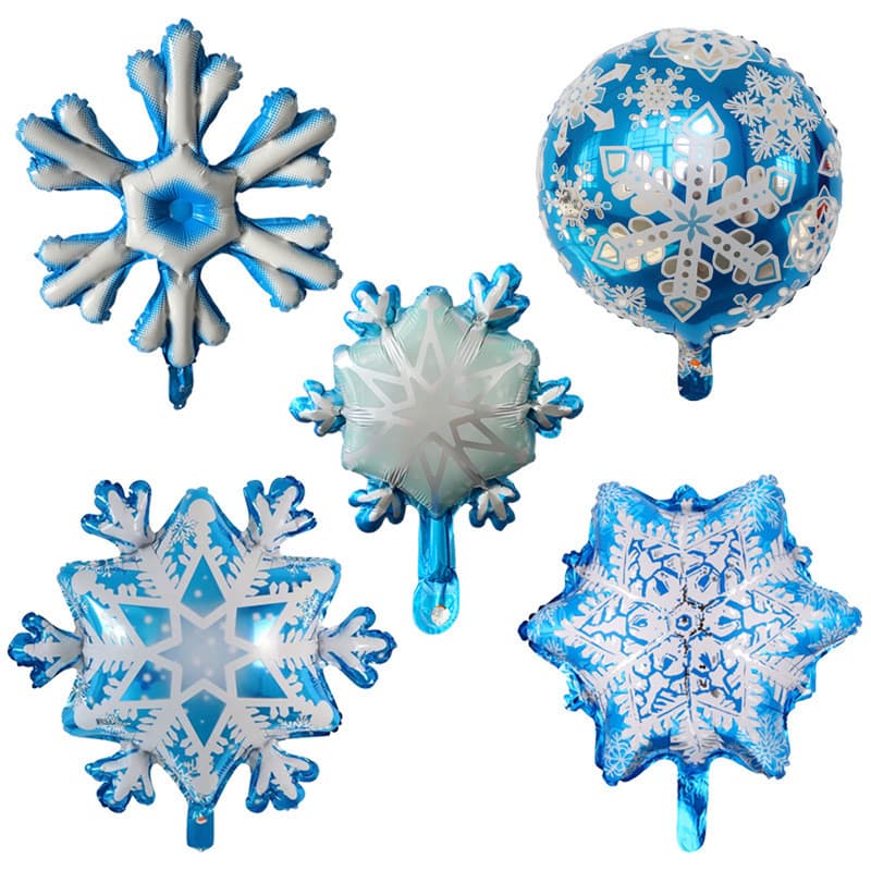 5/10 Pçs Balões De Folha De Floco De Neve Gelo Rainha Princesa Ballon Decorações De Festa De Natal Crianças Brinquedos S