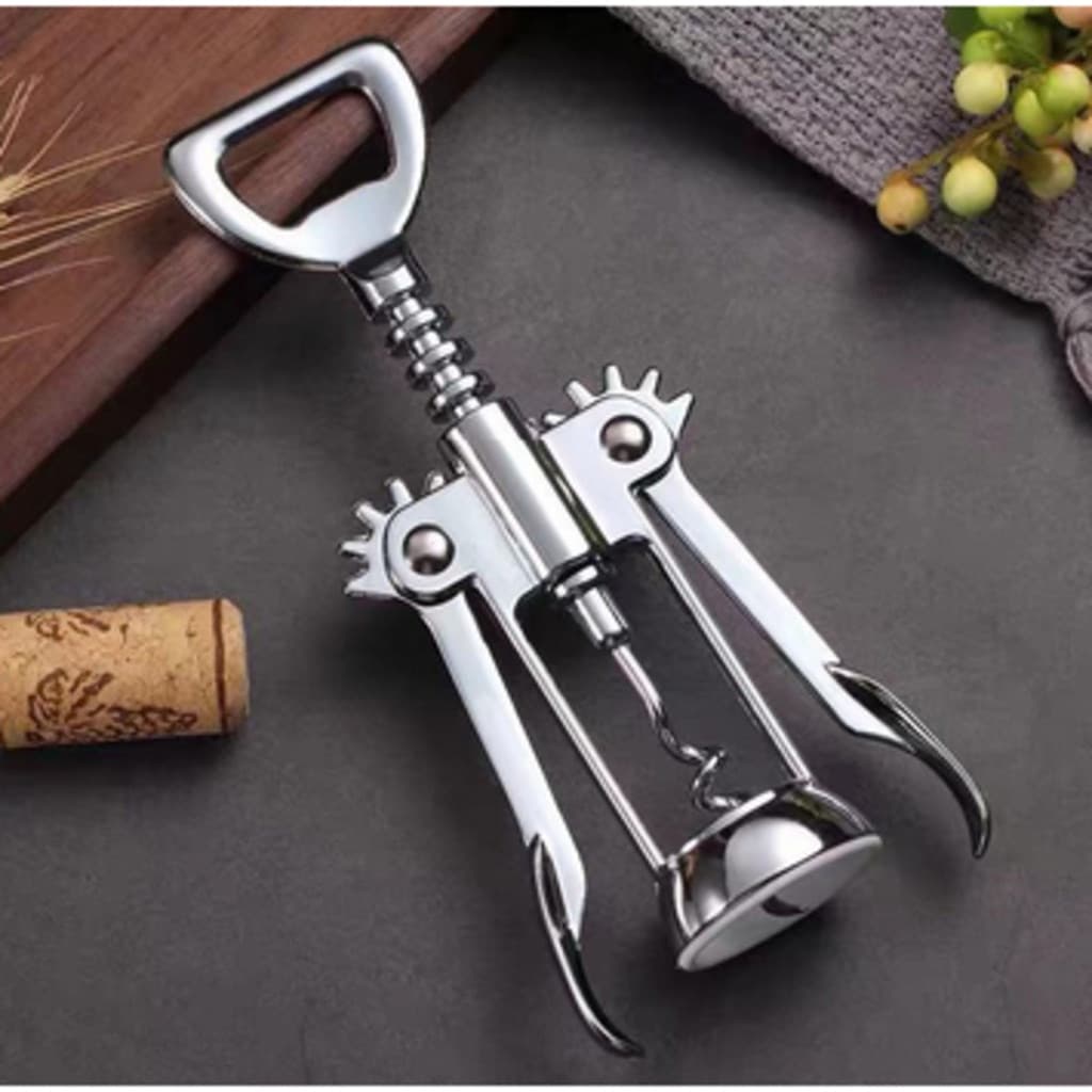 Abridor De Garrafas Saca Rolha Rolhas E Garrafa Mendonza Forte de metal Multiuso 16,5CM