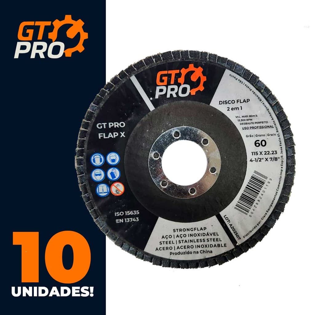 Disco FLAP - Abrasivo de Zirconia p/ corte profissional - 60/115mm x 4.1/2""
