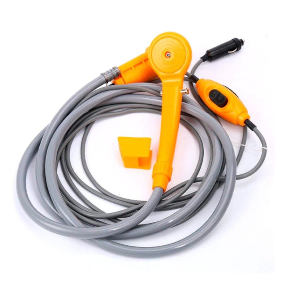 Chuveiro Portátil Para Camping Acendendor de Carro 12V - Laranja