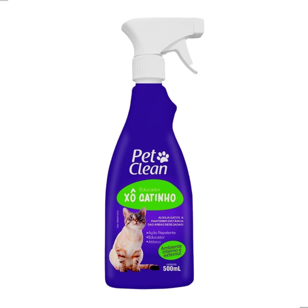 Educador Adestrador Sanitário Repelente Afasta Gatos Xô Gatinho Pet Clean - 500 ml