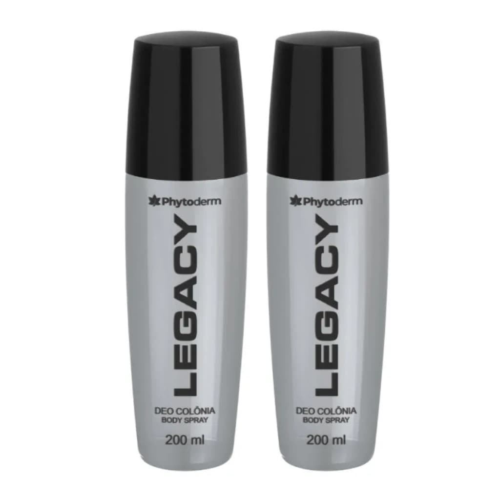 Kit 2 Deo Colônia Legacy Body Spray Phytoderm - 200ml