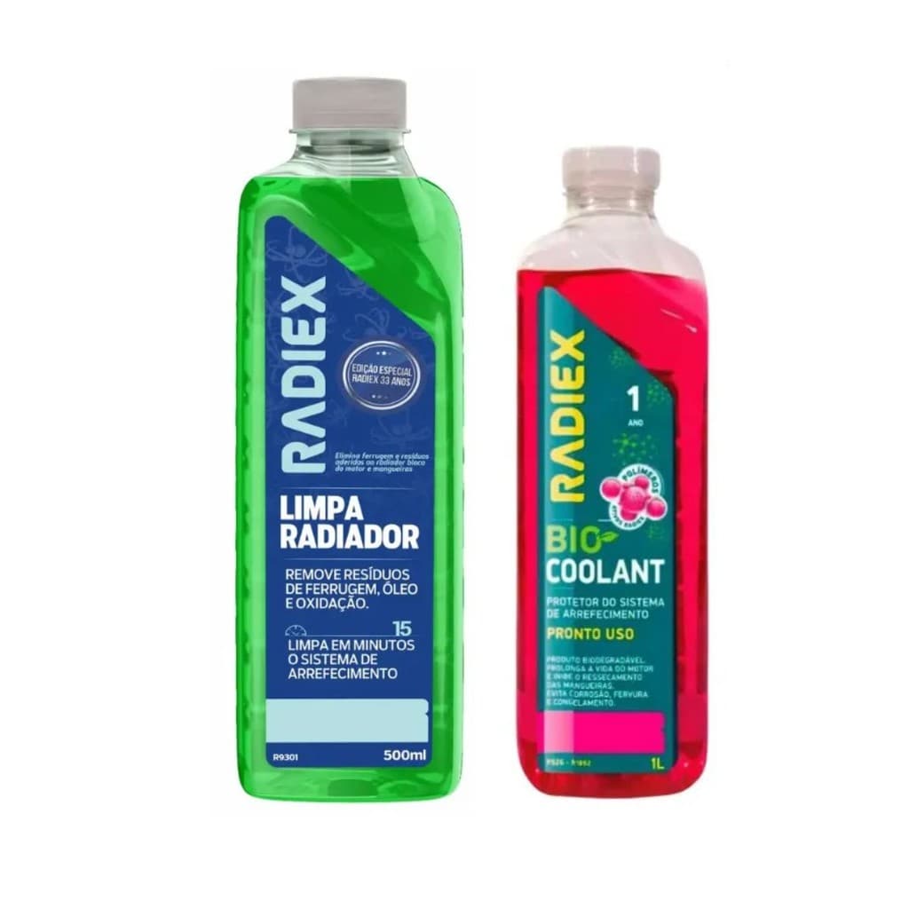KIT Aditivo Protetor Radiador Rosa / Limpador Radiador - R9301/R1892