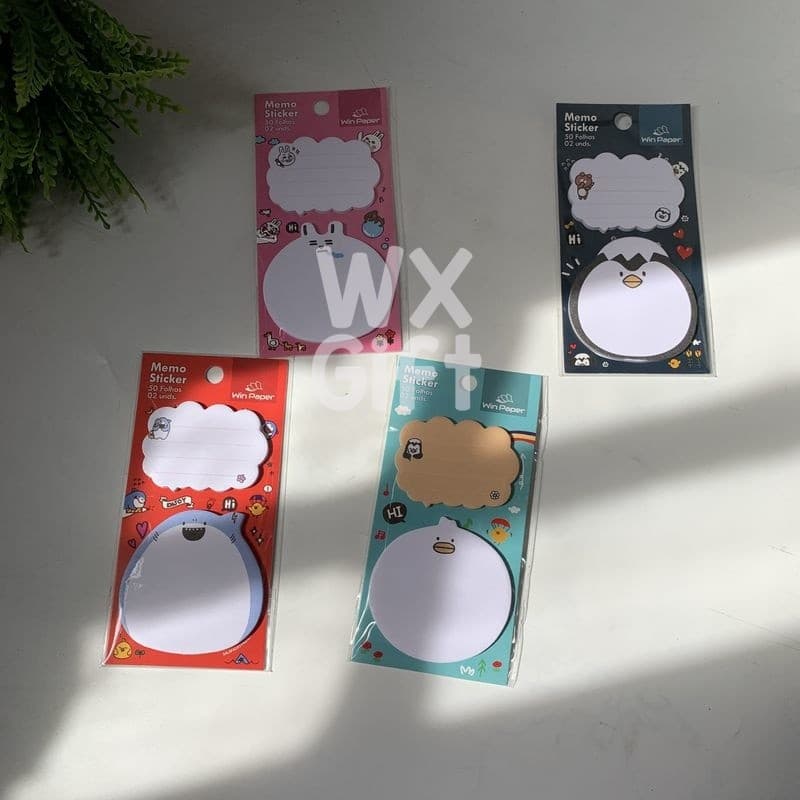 Mini Bloco de Anotação Autoadesivo Kit com 4 - Win Paper / WX Gift
