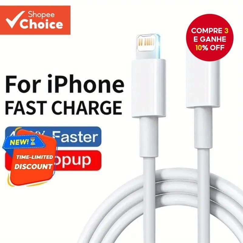 Cabo De Carregador Rápido PD 1m 2m Para iPhone 14 13 12 11 Pro Max X XS XR 8 7 6 6S Acessórios De Telefone Celular