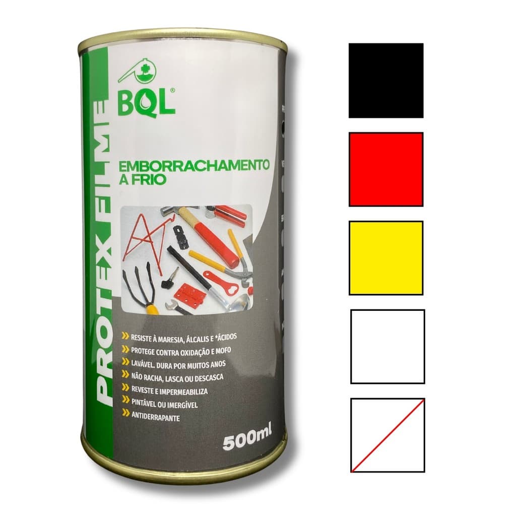 Tinta Emborrachamento Frio 500ml Academia Anilha Halteres Ferramenta Protex Film BQL Antiderrapante