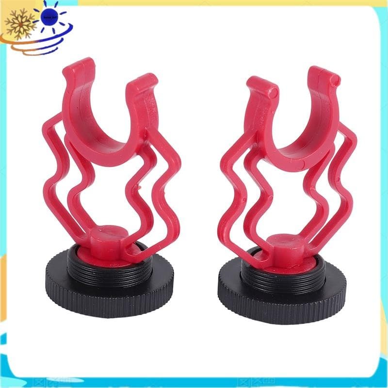 2 Pçs Universal Microfone Ondulado Adaptador De Montagem De Choque Plástico Suporte Substituição Para By-mm1