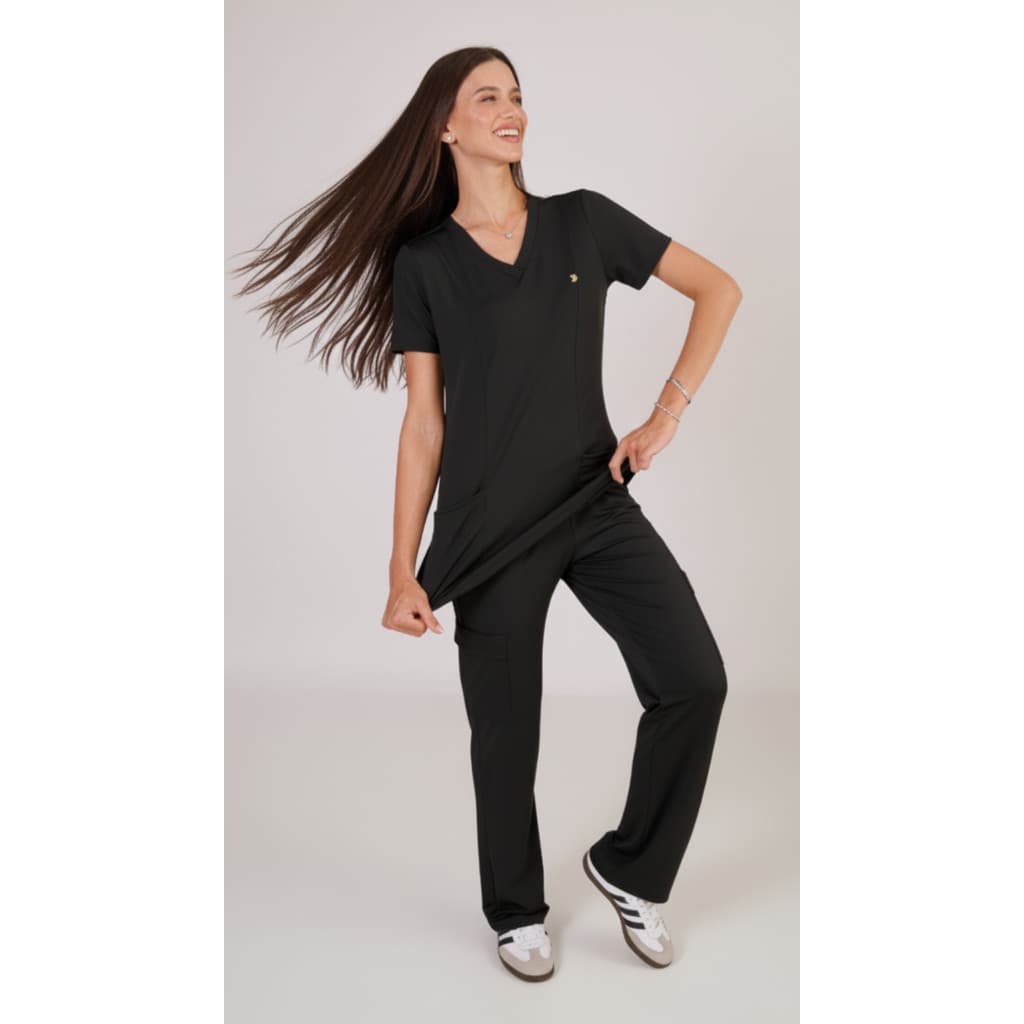 Scrub Conjunto Pijama Cirúrgico malha dry SUPER FLEXÍVEL com elastano calça cargo P a XG - Dama Lite