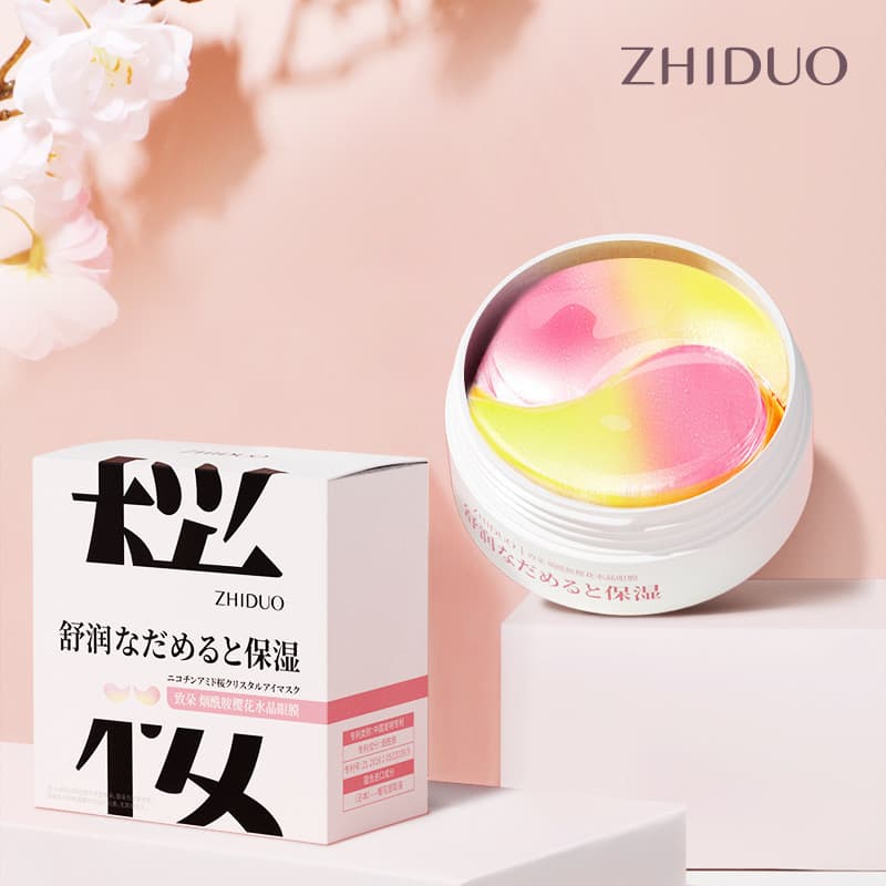 Zhiduo Niacinamida Leave-In Eye Mask melhora rugas secas iluminando ao redor dos olhos hidratante fácil absorção Cherry