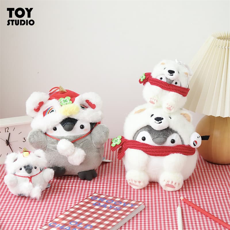 Genuíno como ganso inverno leão dança pingente bonito Cross-Dressing urso Polar boneca de pelúcia dos desenhos animados