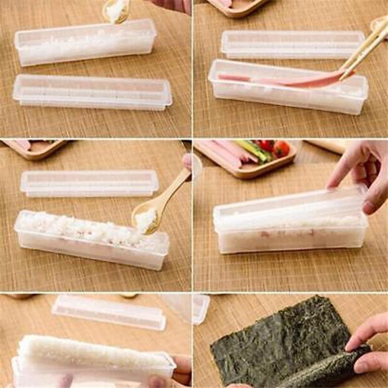 Conjunto de 3 peças para fazer sushi, molde para bolinhos de arroz, utensílios de cozinha, DIY, ferramentas simples de c
