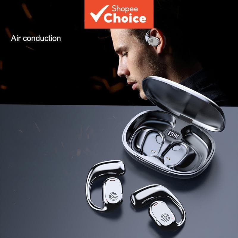 Fones de Ouvido TWS, Bluetooth sem Fio com Display Digital, Fones Intra-Auriculares com Cancelamento de Ruído, Graves