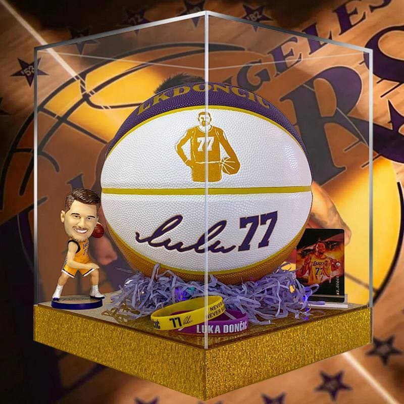 Dongqiqi basquete assinatura edição limitada Lakers coleção comemorativa caixa presente de aniversário letras resistente