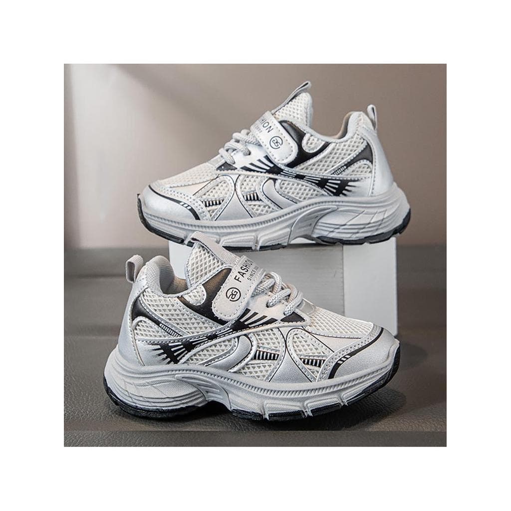 Crianças sapatos de rede meninos meninas sapatos esportivos outono novo estilo respirável estudantes Mid-Top leve superf