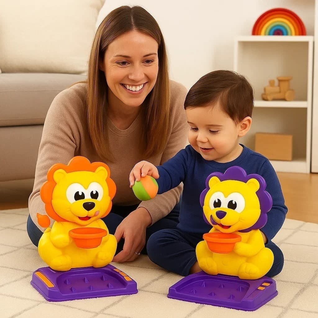 Cesta de Basquete Infantil com Bola e Marcador de Pontos