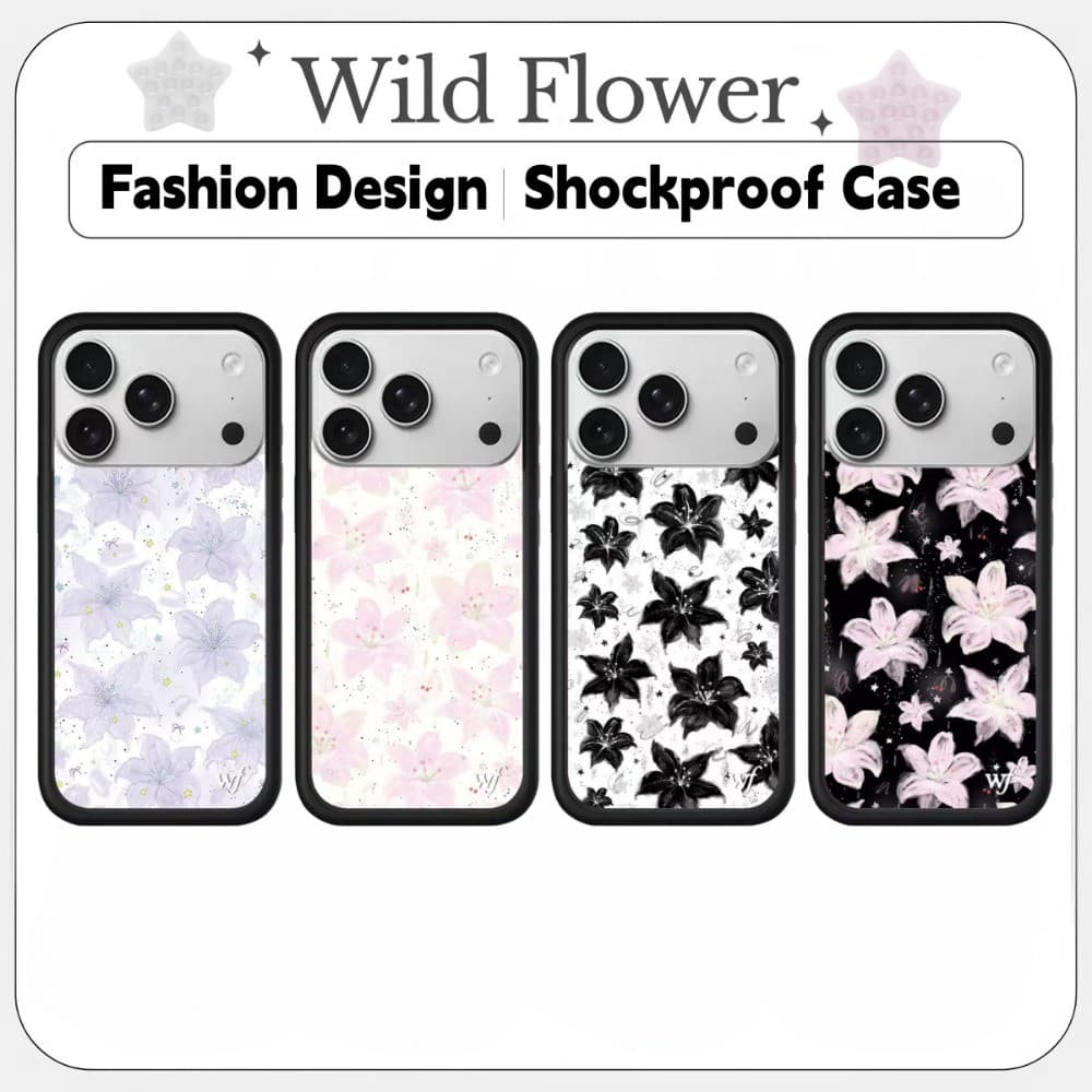 Lily Flowers Wildflower Fashion WF Capa De Telefone Para iPhone 11 12 13 14 15 16 17 Pro Max Plus Lado De Silicone Macio