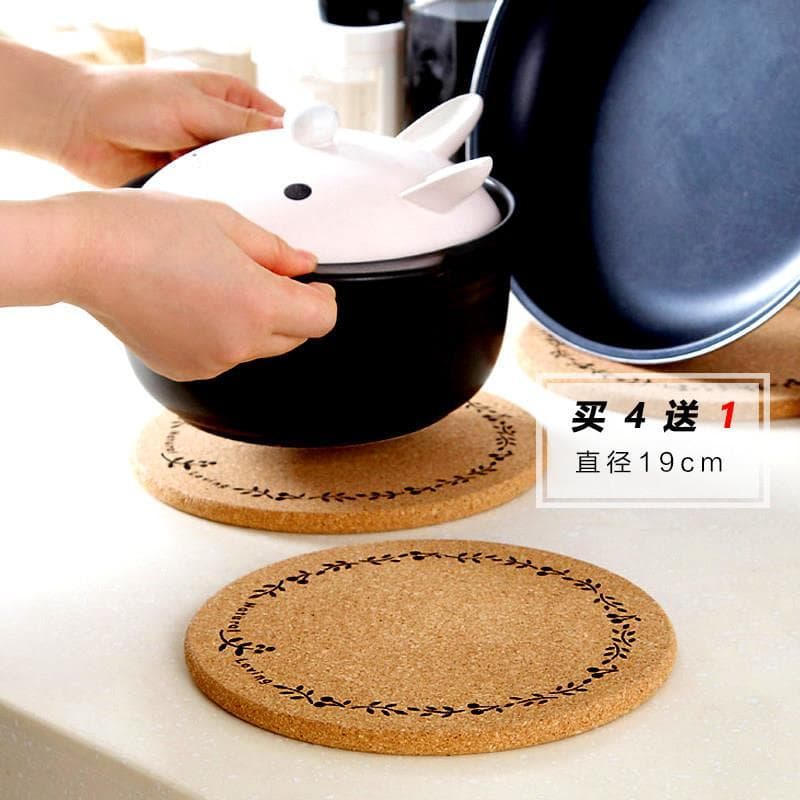 Cozinha estilo europeu cortiça isolamento esteira de mesa Anti-escaldante caçarola placa tigela esteira pote esteira veg