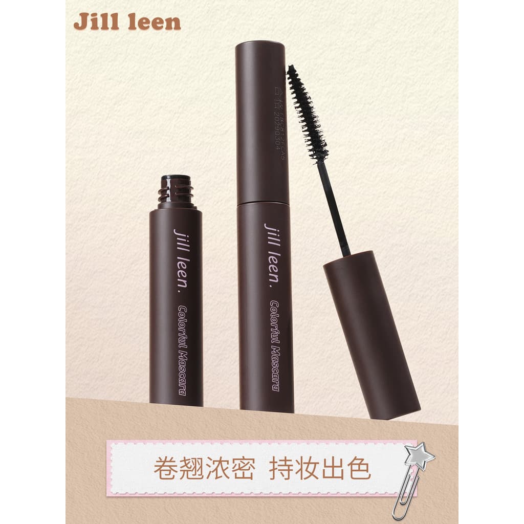JILLLEEN Dazzling Color Mascara Curling Grosso Natural Não Fácil de Borrar Cabeça de Escova Fina Raízes Claras À Prova D