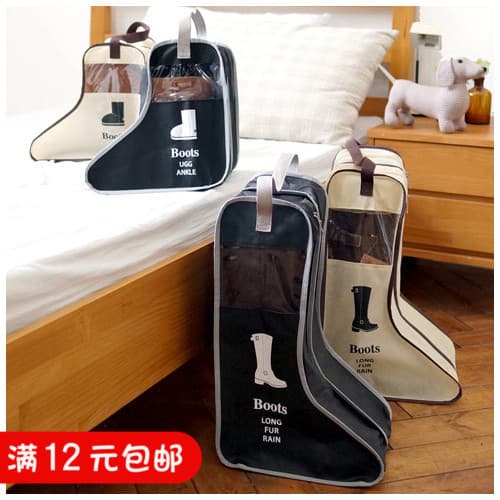 Recomendado!  Versão coreana botas botas curtas botas de neve saco de armazenamento Visual Anti-poeira saco de bota saco