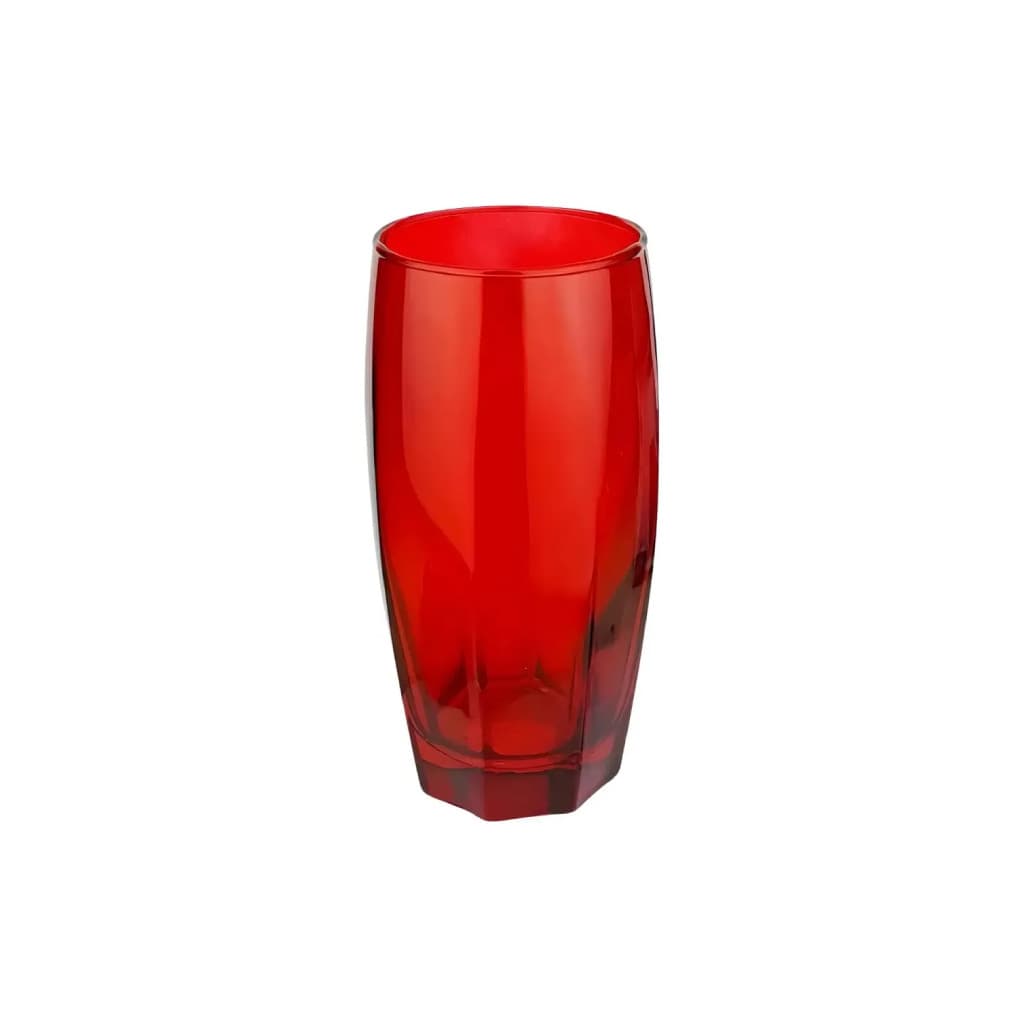 Jogo 4 Copos Vidro Verres 365ml Vermelho