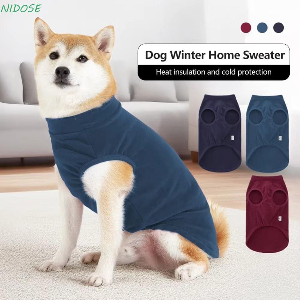 Jaqueta Para Cachorro NIDOSE , Pulôver Elástico , Suéter Leve , Lã Macia , Cor Sólida , Moletom Com Capuz Animais De Est