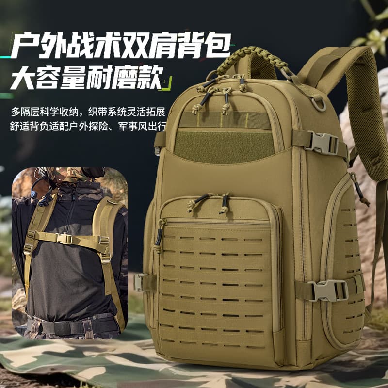 Mochila tática camuflada de grande capacidade, masculina, feminina, repelente de água, montanhismo, bolsa de viagem, jún