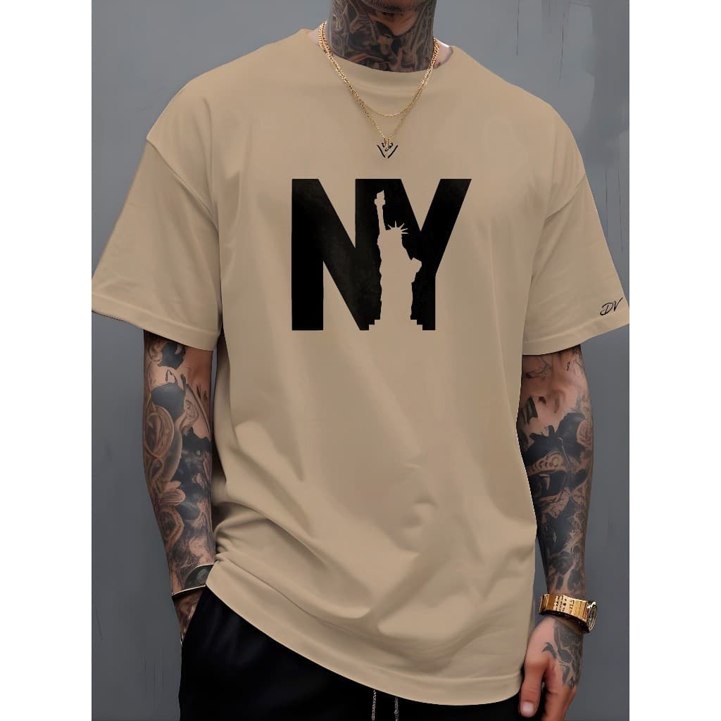 Camiseta T-Shirt Masculina NY LIBERTY Diverse Estilos 100% Algodão Street Wear Unissex Envio Rápido