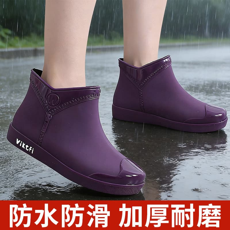 Moda impermeável antiderrapante botas de chuva senhoras primavera novo estilo resistente ao desgaste cozinha de sola gro