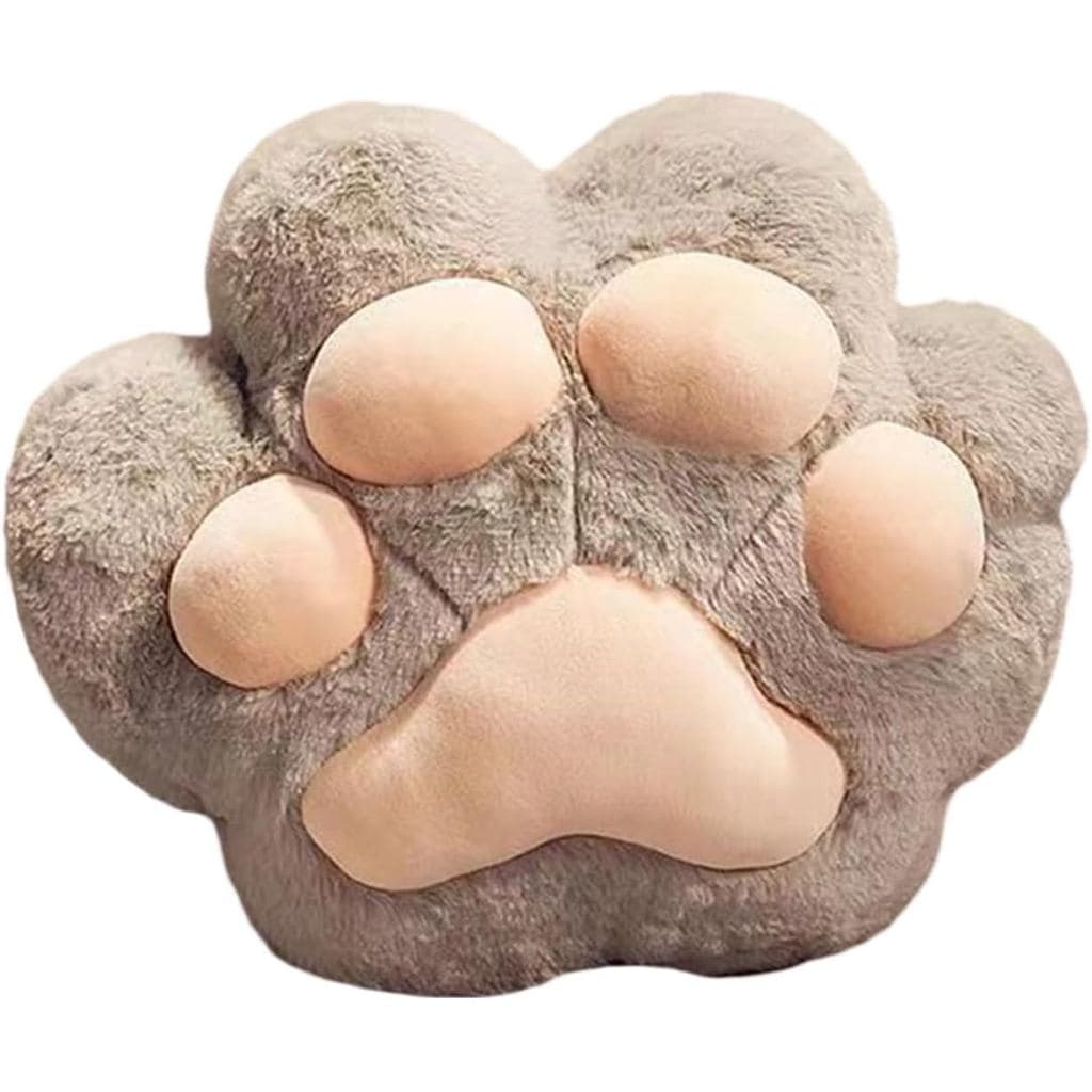 Almofada em Forma de Pata de Gato com Furo, Almofada Macia em Forma de Pata de Gato, Almofada Branca Fofa, Confortável,