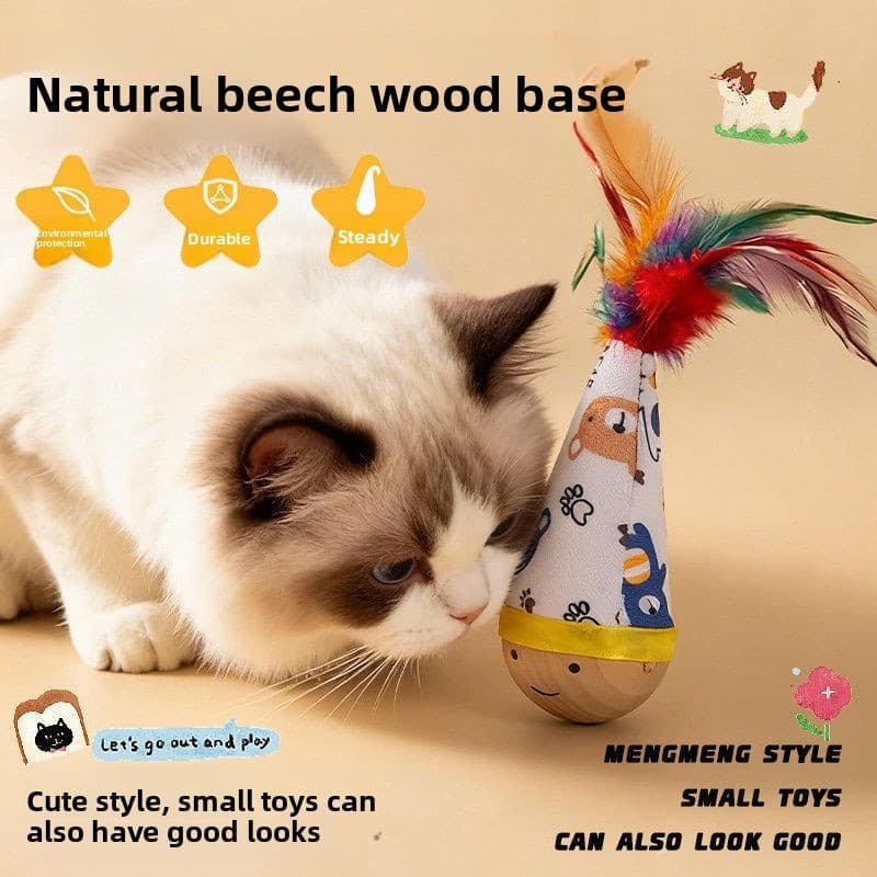 Brinquedo De Gato Teaser Varinha Pena Auto Jogar Interativo Para Gatos Aliviar O Tédio Dentição En