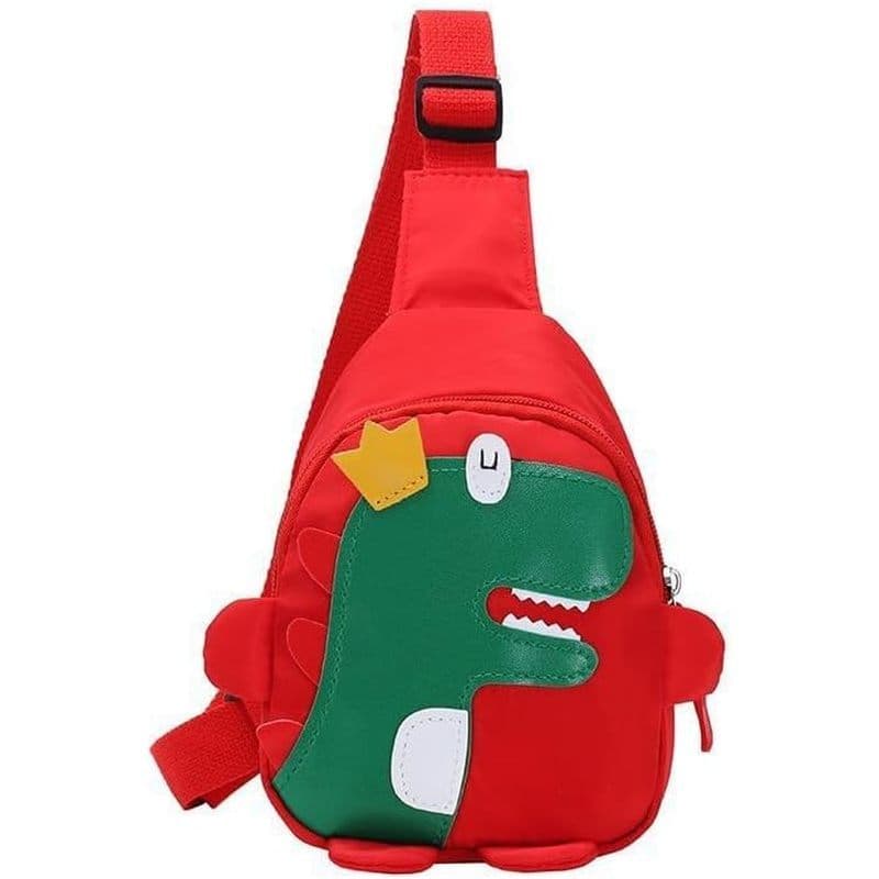 Bolsa Tipo Estilingue Infantil Hiflyer – Pequena Crossbody De Nylon Para Viagens Infantis , Padrão De Dinossauro (Verde)