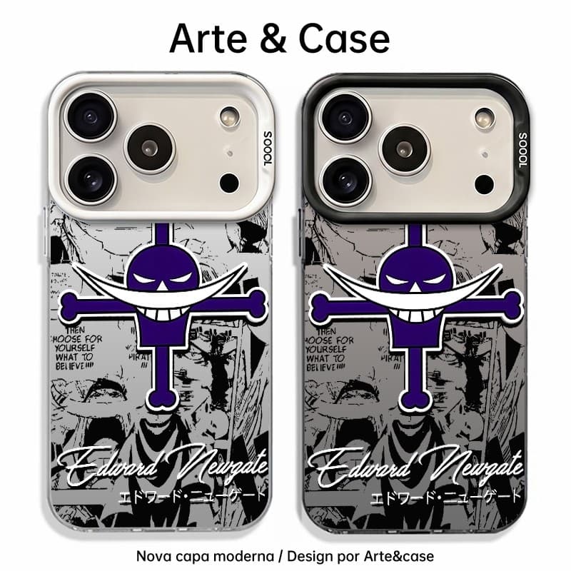 Capinha de silicone fosca impacto-Barba Branca de One Piece For iPhone XS,11,12 ProMax,13,14,15Plus,16,17