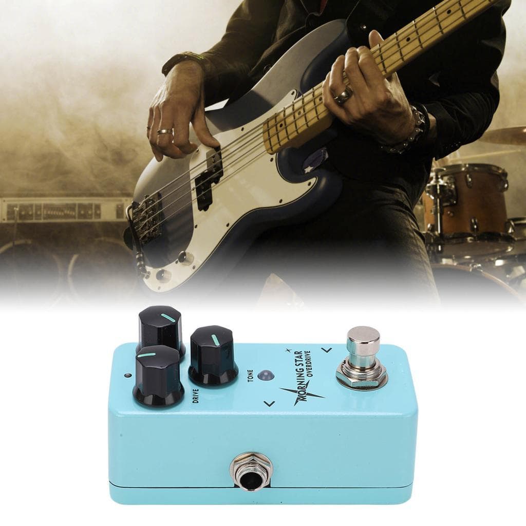 Daconovo mini analógico overdrive acessório de instrumento musical ajustável tom quente brilho circuito lago azul pedal