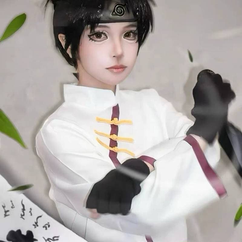 Cosplay Diário de Naruto, Traje de Ninja Cheongsam para Performance de Anime com Faixa de Cabeça e Luvas Grátis KEUi