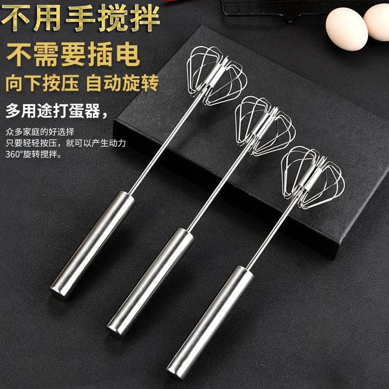 Batedor W Manual de aço inoxidável semiautomático doméstico batedor de creme de ovo UAFV