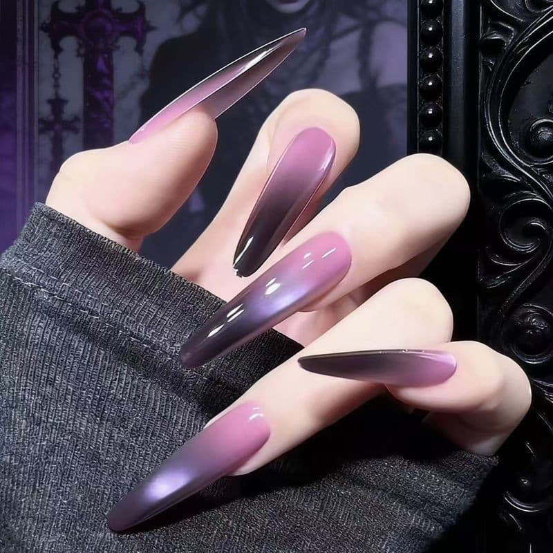 Grânulos de vidro gradiente de groselha preta olho de gato usar unhas clássico All-Match suave filha elegante simples Ma