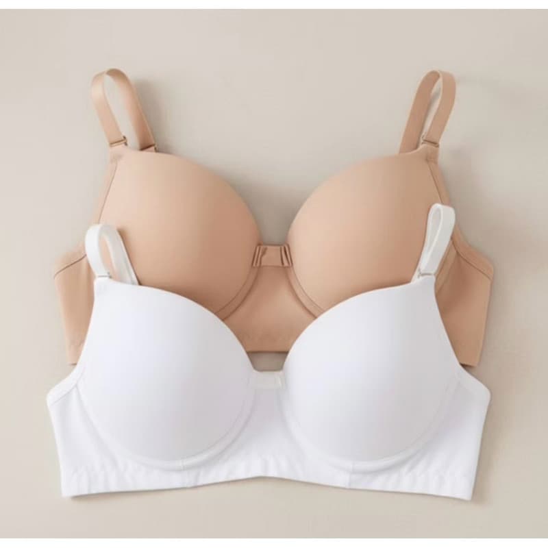 Sutiã Básico De Microfibra Com Bojo e Alças Ajustáveis / Liso Confortável Versátil Feminino