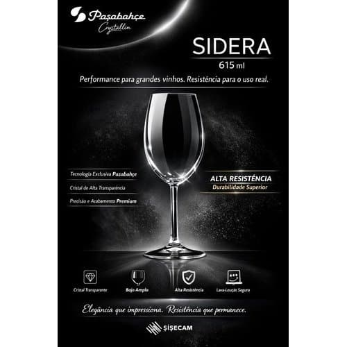 Jogo Taças Cristal Transparente 440ml Design Elegante Copos Bebidas Festas
