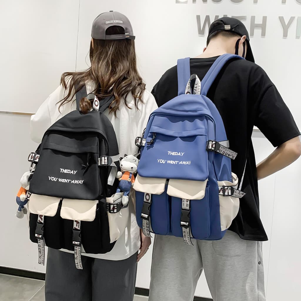 Mochila escolar feminina estudante universitário versão coreana mochila de viagem do ensino médio masculino estudante do