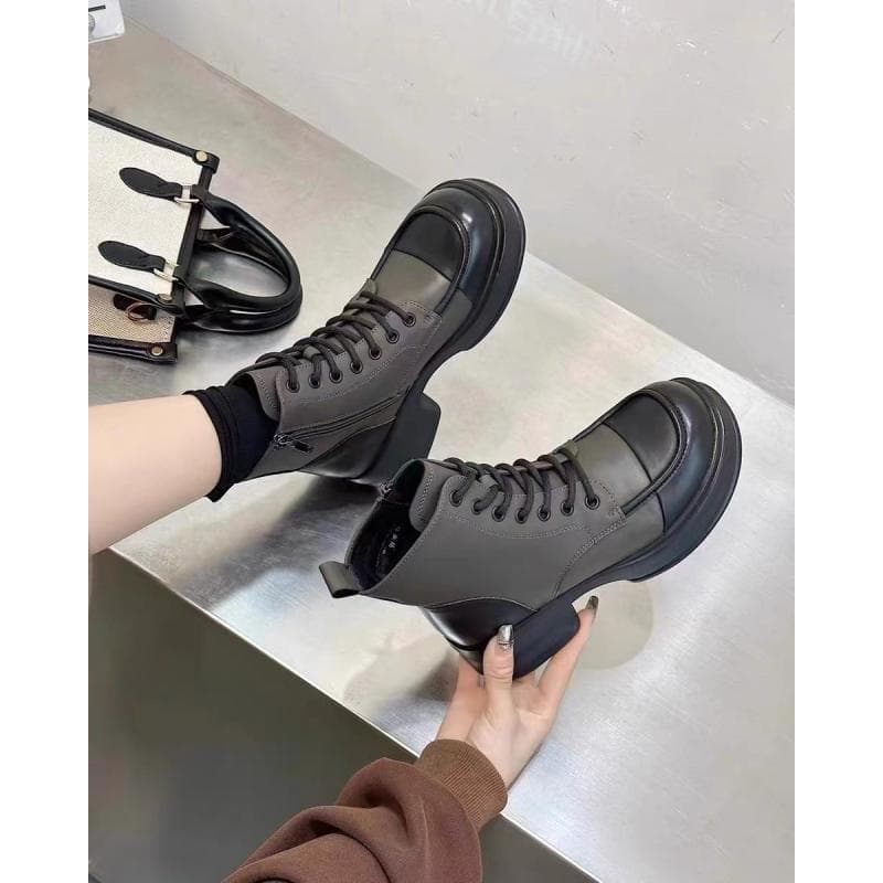 Preço de contador 298 ~ gigante confortável ~ estilo ocidental botas curtas Martin botas femininas de lã botas curtas bo