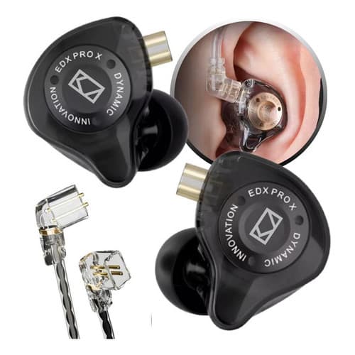 KZ EDX PRO X Fone De Ouvido In-ear Músicos Retorno Palco Dj Cancelamento de Ruído Hi-Fi Estéreo