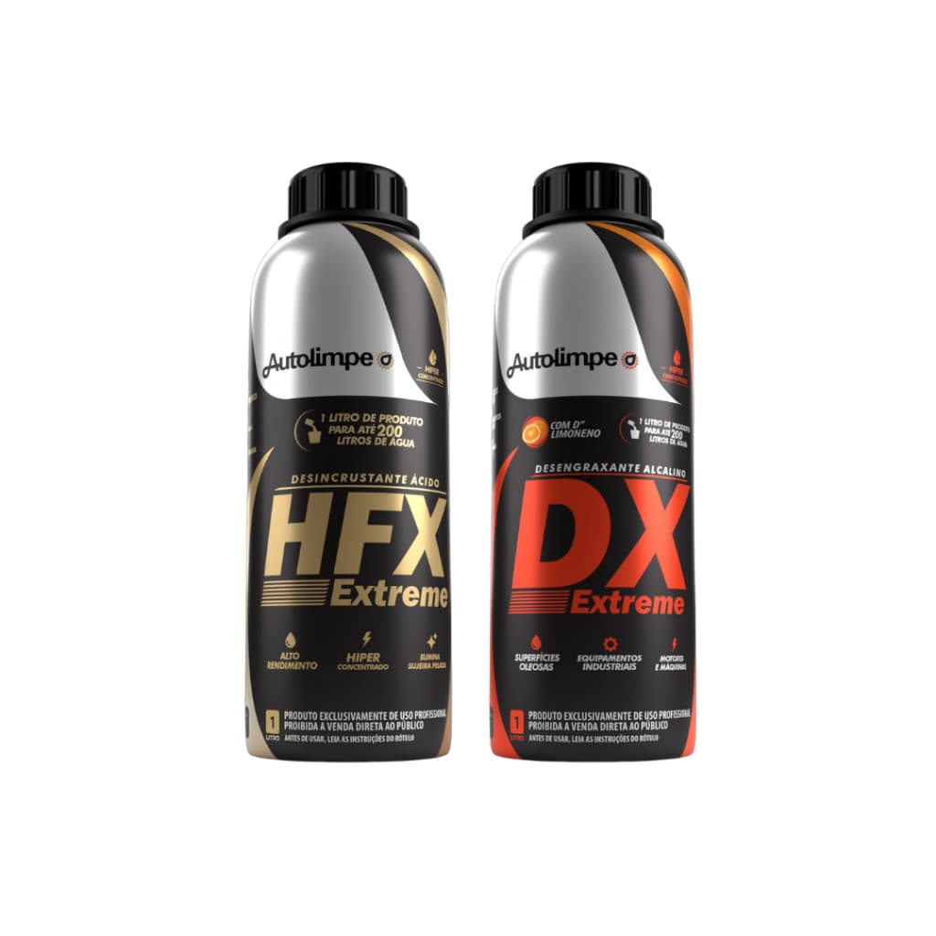 HFX EXTREME 1L Desincrustante Ácido Ou DX EXTREME 1L Desengraxante Alcalino