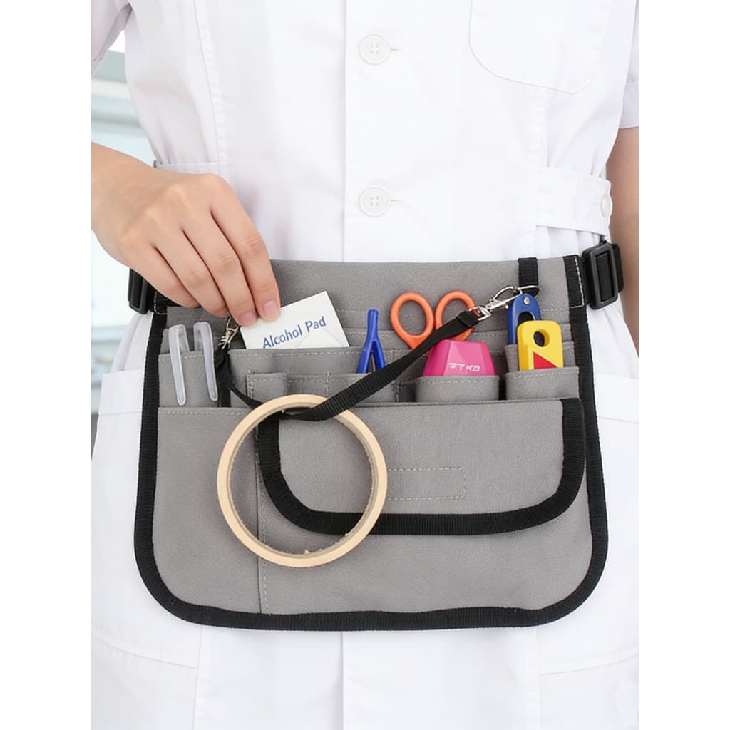 Bolsa multifuncional para ferramentas de enfermeira, portátil, resistente ao desgaste, multibolso, trabalho médico, cint